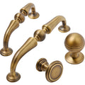 Solid Brass Minimalist Round European Retro Kitchen & Bathroom Cabinet & Drawer Pull Adjustable for Living Room Dining Use
