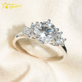 Fine Jewelry 18k Diamond Ring Round Shape Lab Grown Diamond Rings Band Engagement Ring Diamond CVD