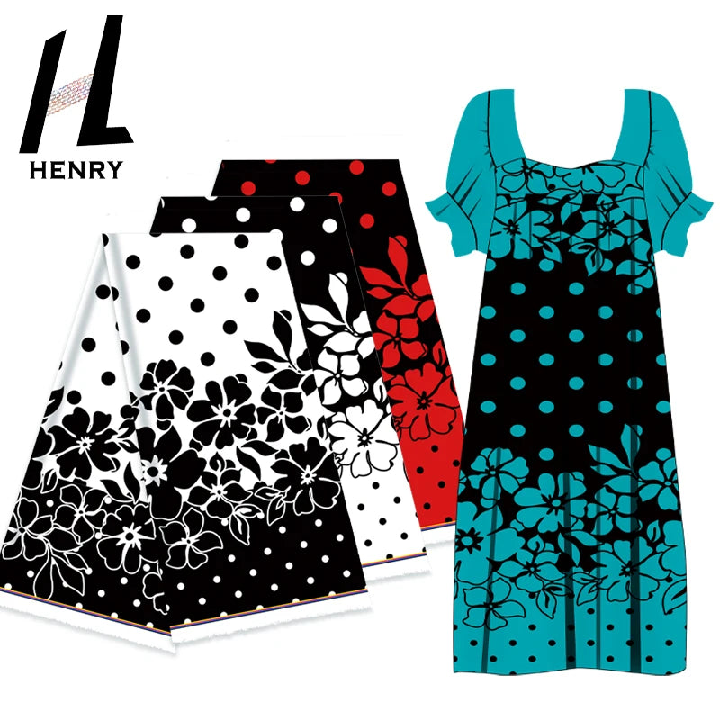 Spot Flower Fabric Woman Dress Digital Printing Support Customization Polyester Bohemian&vocation Style