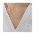 Niche French Baby English Letter Pendant Necklace Titanium Steel Jewelry Clavicle Chain for Female Sweet Girl Multi Designs