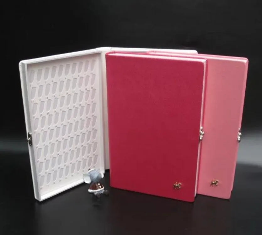 Custom 160-Square Poly Nail Polish Display Book Paper Nail Color Swatches for Salon Tools Nail Art Sample Collection