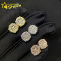 GRA Certificated 925 Sterling Silver Gold Plated Moissanite Stud Earrings Custom Iced Out Diamond Earrings for Women