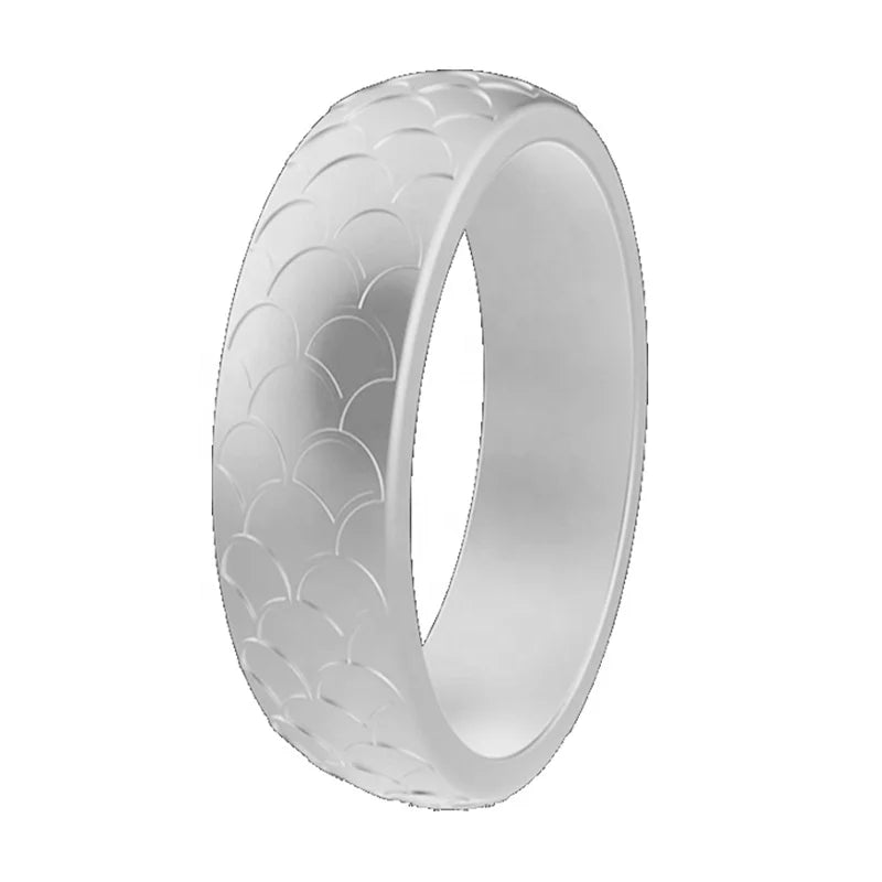 Custom Glow in the Dark Rings Birthstone Mermaid Silicone Wedding Ring Sports Promotional Couple Wedding Rings