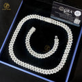 Hip Hop Jewelry 8mm 10mm 12mm 14mm Wide Box Lock Big Heavy Cuban Link Chain Moissanite 925 Sterling Silver Necklace for Men