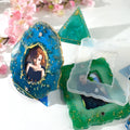 DM061 12pcs Set Irregular Round Rectangle Photo Frame Silicon Resin Diy Mold for Transparent Epoxy Resin Craft