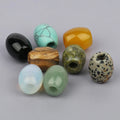 Natural Black Agate/Unakite Stone Loose Beads 18x16mm Barrel Shape with Large Hole for Jewelry Making & DIY Bracelet Accessories