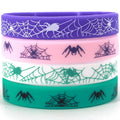 Factory Wholesale Customized Printed Spider Web Design Eco-friendly Rubber Wrist Bands for Promotional Activities Parties