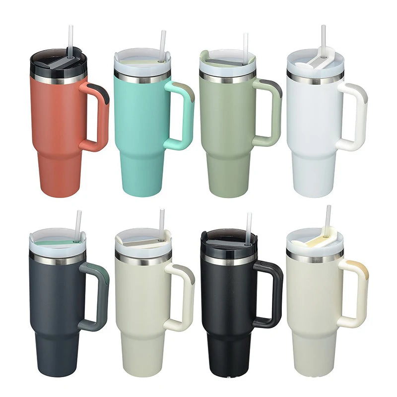Custom logo 30 oz 40 oz Adventure Stainless Steel Double Wall Vacuum Metal Cup Travel Coffee Mug 30oz 40oz Tumbler with Handle