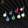 Luxury 925 Silver and Gold Plated Jewelry 8 Heart 8 Arrow Cut VVS 8MM 2CT Moissanite Hoop Earrings for Women Party Gift