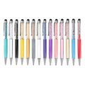 Custom Design Bling Bling 2-in-1 Crystal for Stylus Pen Metal Sports Logo Ball Pen with 1.0mm Writing Width Promotion Gift