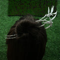 Vintage Metal Chinese Style Coiled Hair Bamboo Leaf Hair Stick Elegant Daily Styling Decoration for Women