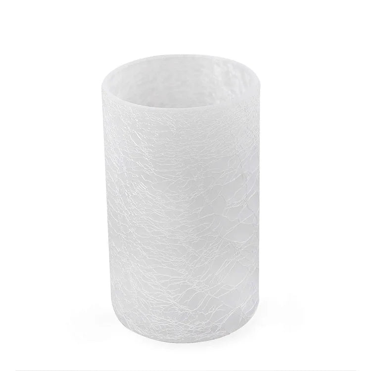 Crackle Finish Cylinder Glass Lampshade