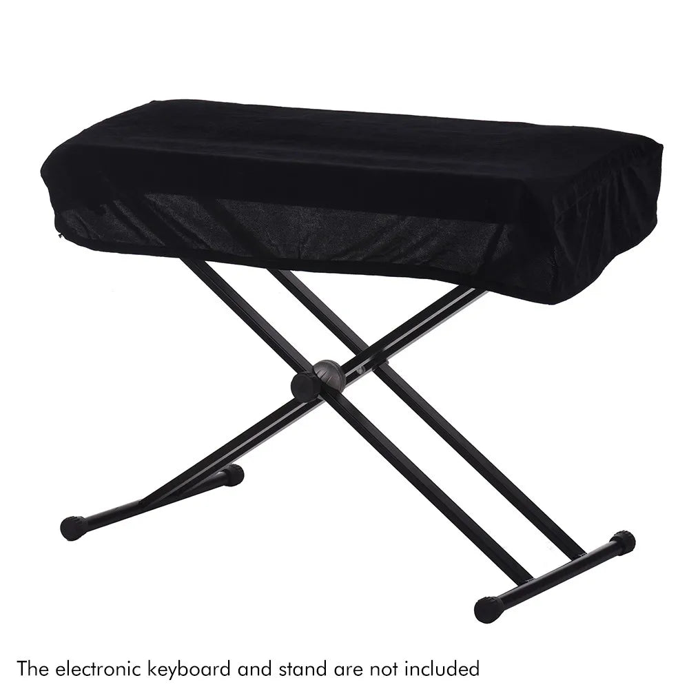 61/76 Keys Electronic Piano Keyboard Dust Cover Black Soft Cloth Protective Cover Washable