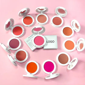 Wholesale High Pigmented pink Powder Blush Vegan Cruelty Free Private Label Customized Unique Blush Powder