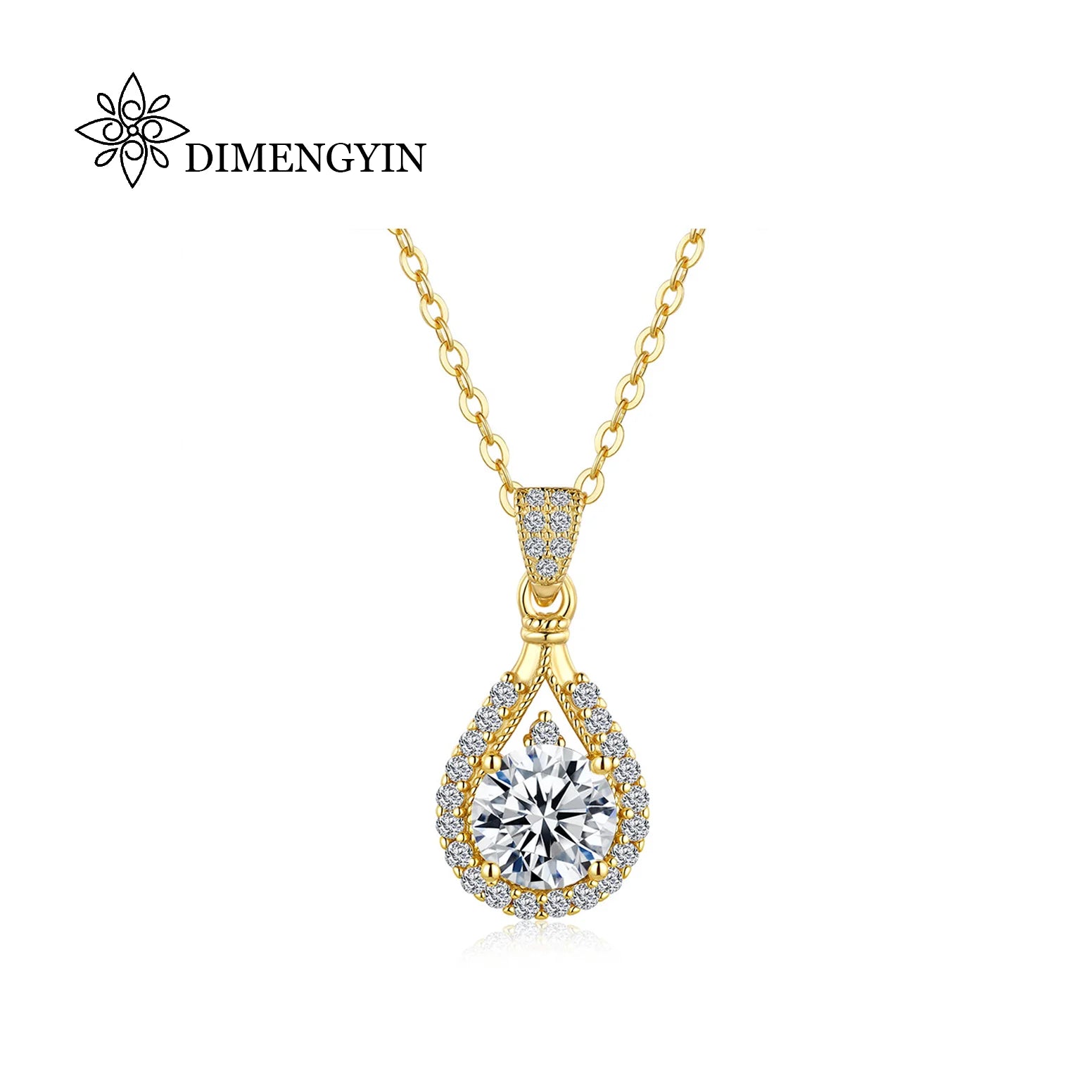 Factory Direct Sales 1CT GRA Silver 925 Pendant Fine Jewelry Fashion Necklaces for Women