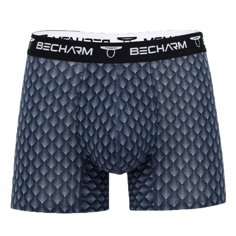 New Model Men's Breathable Cotton Stretch Knit Boxer Briefs Comfortable Soft Fit Daily Underwear Custom Waistband OEM Available
