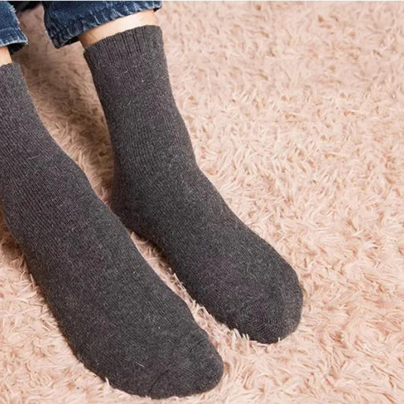 Walking Thick Warm Fuzzy Merino Wool Winter Socks for Men  Calcetines Termicos