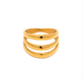Wholesale 2023 New Fashion Jewelry in Stock 316L Stainless Steel PVD Gold Plated Exaggeration Finger Ring for Women