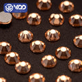 VDD 010 Lt.Peach Non Hotfix SS3-SS50 Glass Rhinestones Crystal Bright Flatback Stones for Nail Art DIY Crafts Accessories