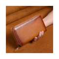 Luxury Handmade Womens Wallet Vegetable Vegan Tanned Leather Purses Handbags Wallet