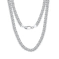 S925 Sterling Silver Cuban Link Chain Necklace  for Mens3.6 5 7mm Platinum 14K 18K Gold Plated Hip Hop Custom Fine Jewelry