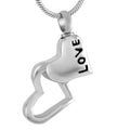 Love Heart Pendant Funeral Necklace Stainless Steel Ash Keepsake Memorial Holder Cremation Heart Casket Jewelry Cremation Urn