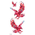 BXTAT TL115 - TL120 Colorful Eagle Fox Horse Peacock Cats Owl Variants Temporary Tattoo Stickers