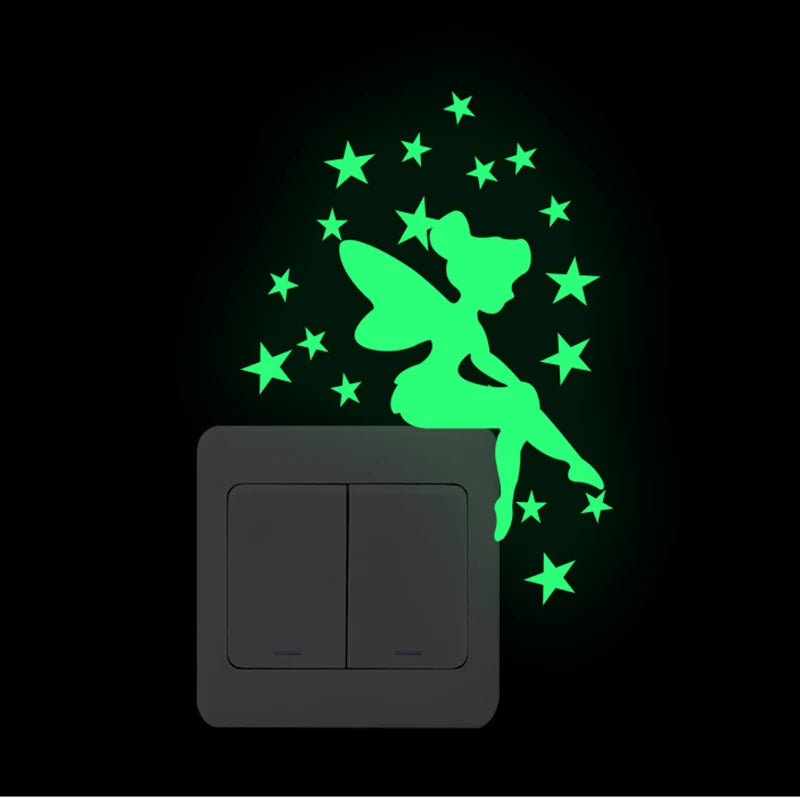 Girls Room Decoration Self Adhesive 3d fairy Light Wall Switch Sticker