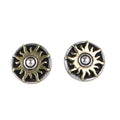 New Arrivals S925 Sterling Silver Earrings Retro Personalized Sun Star Design Men's and Women's Earrings Silver Jewelry