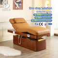 Hot Sale Modern Design 3 Motors Electrical Adjustable Synthetic Leather Wood Frame Massage Spa Bed Salon Hotel Home Living Room