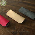 Bulk Eco Friendly High Grade Slim Logo Custom PU Leather Stylish Minimalist Eyeglass Case Suede Lining Unisex Presbyopic Optical