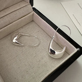 Fashionable Fine Jewelry 925 Sterling Silver Earrings for Women Statement Hook Earring