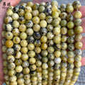 Wholesale Natural Stone Beads 4/6/8/10/12mm Smooth Round Loose Natural Yellow Turquoise Stone Beads for Jewelry Making