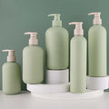 Recyclable Biodegradable 200 300ml 500ml Round Shoulder Green Shampoo Bath Gel Bottle Press Type Hand Sanitizer Lotion Bottle