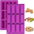 12 Cavity Silicone Rectangle Mold for Making Protein Bars Energy Bars Bread Loaf Muffin Cheesecake Pudding Soap-Cake Tools