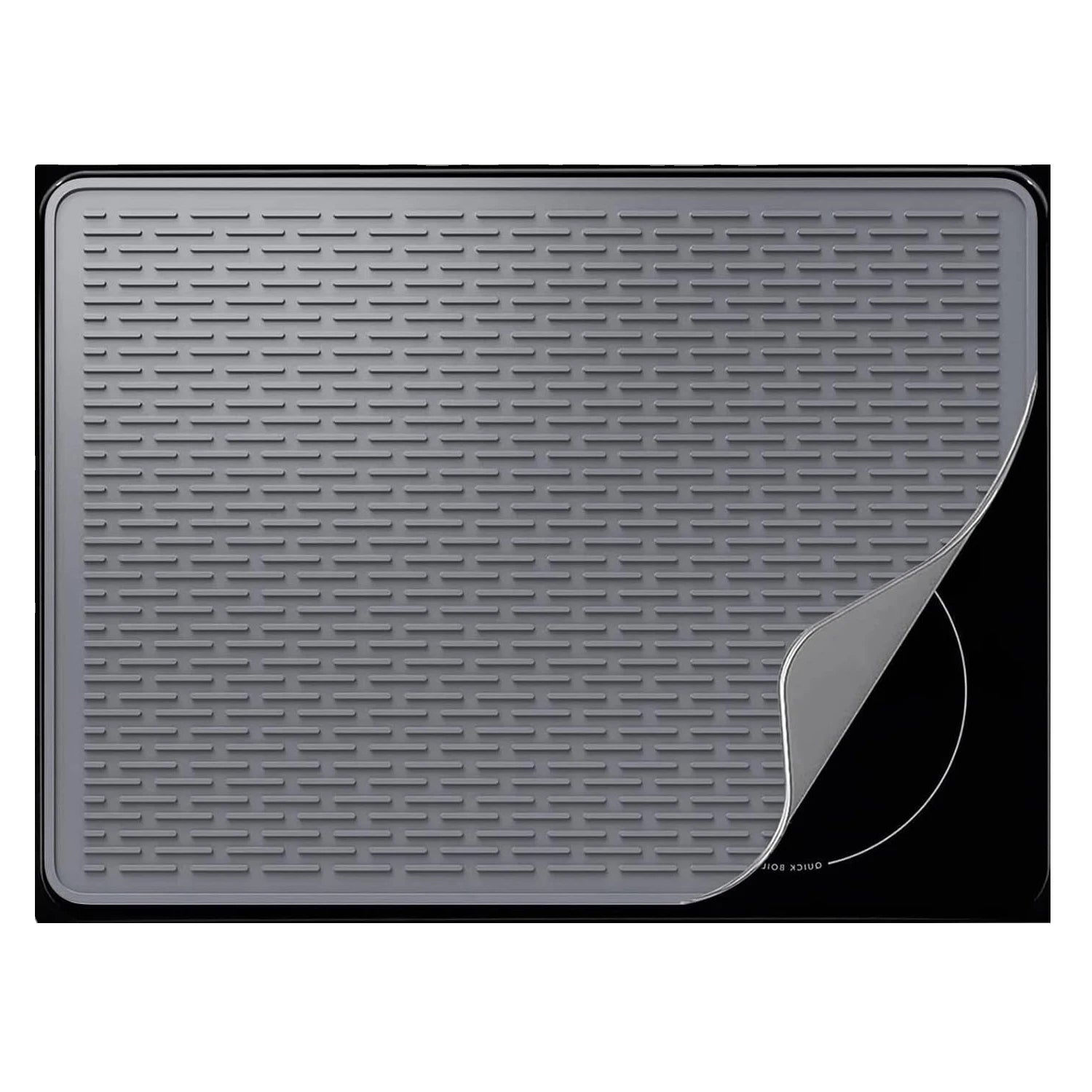 Silicone Electric Stove Top Cover Extra Large Waterproof Heat Resistant Flat Black Kitchen Counter Mat for Stovetop Tabletop