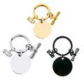 2026 College High School Graduation Season Blank Custom Logo DIY Mirror Polished Stainless Steel Keychain Gift Metal Key Ring