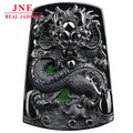 Certified Grade a Natural Ink Green  Jadeite Ink Jade Dragon Brand Jade Pendant Zodiac Dragon Ice Seed Pendant Wholesale