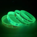 Wholesale Bulk Luminous Silicone Bracelet Customized with Message or Logo Rubber Glow-in-the-Dark Wristband Bracelet