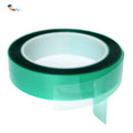 2- Linered Green Kaptons Polyester PET Film Coated Silicone Glue Powder Coating Masking Self Adhesive Tape With Release Liner