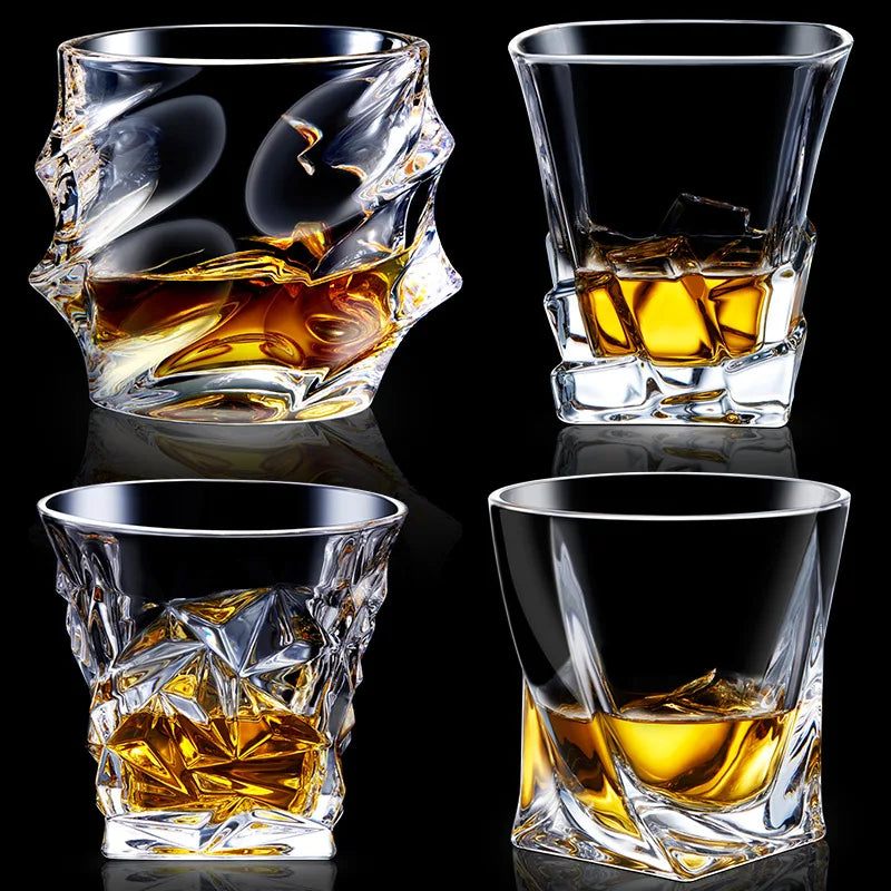 Popular Bar Dedicated Thick Base Eco-Friendly Luxury Modern Crystal Clear Whisky Glass with Personalized Design