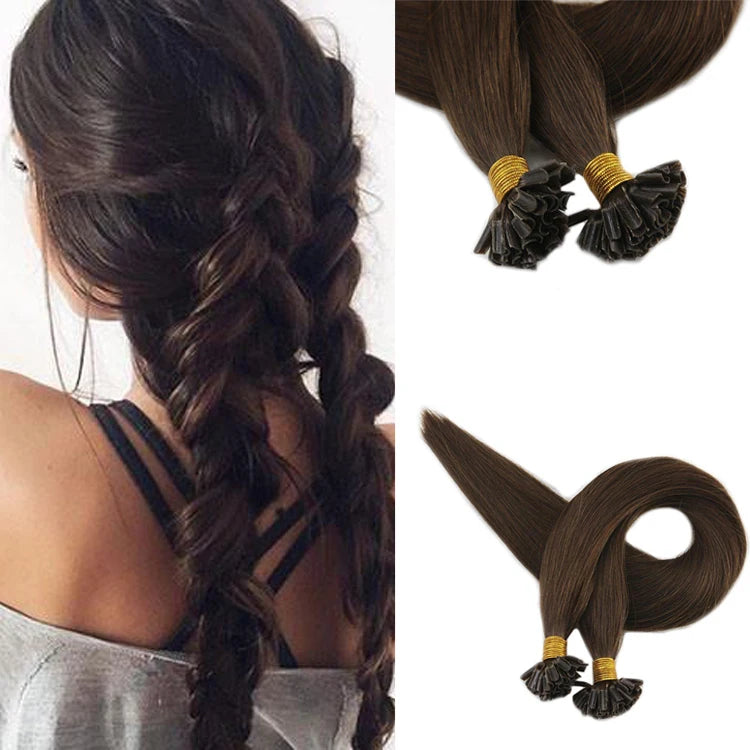 Hot Sale Raw Prebonded Brazilian Human Nail U Tip Hair Virgin Remy Hair Extension U Tip Human Hair