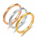 Fashion Temptament Men's Women's Stainless Steel Wedding Ring Diamond Carving High Sentimental Valentine's Day Gift