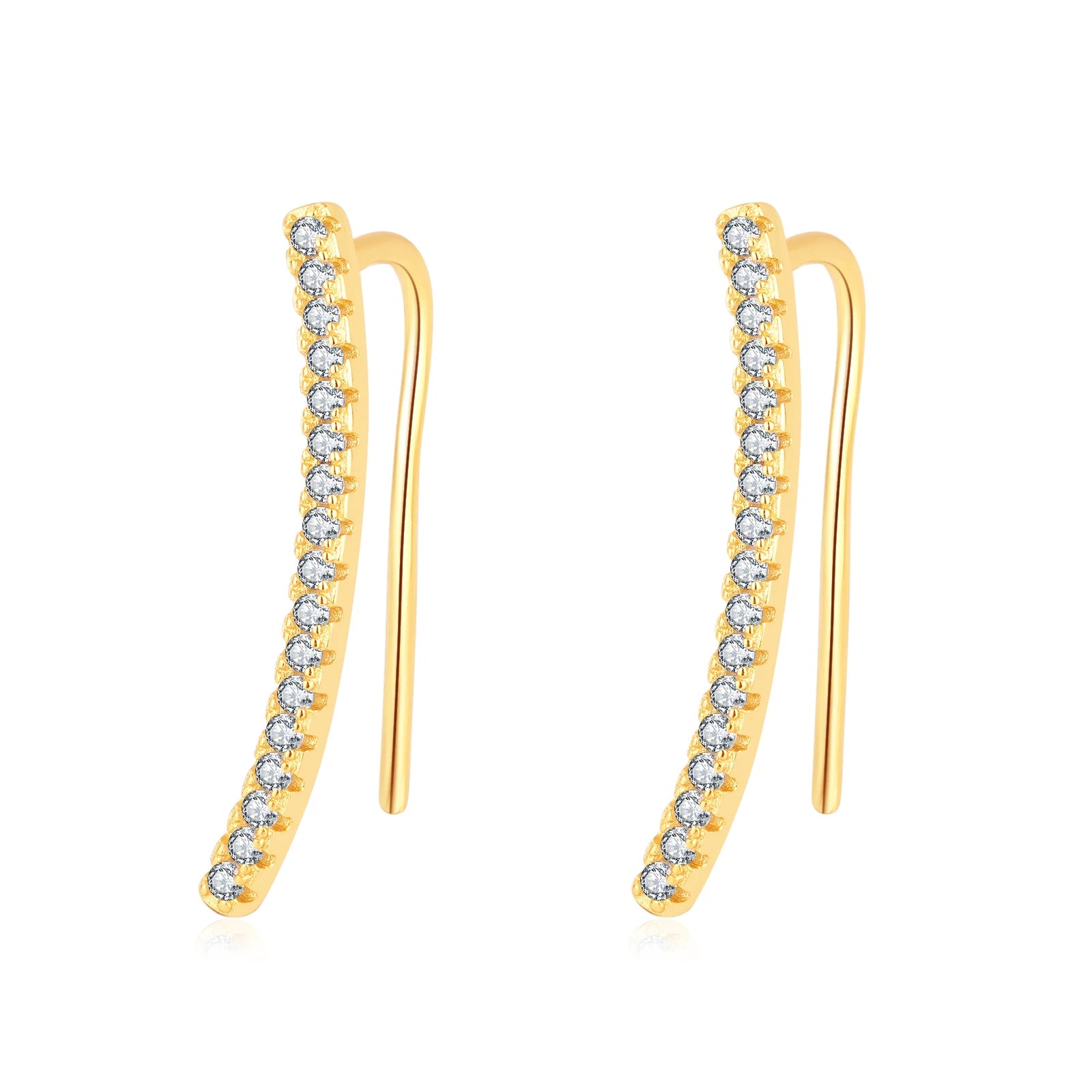 New Fashion Unique Design Earrings Sterling Silver 925 Women's Zircon Stud Earrings