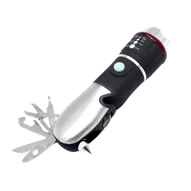 Outdoor Camping Car Safety Hammer Window Breaker Escape Emergency Tools with Led Flashlight for Car