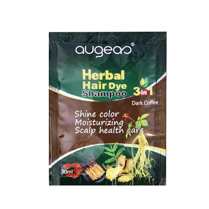 Factory Price Augeas Dye Brand Black Gray Non Allergy Meidu Brown Hair Color Shampoo Without Ppd