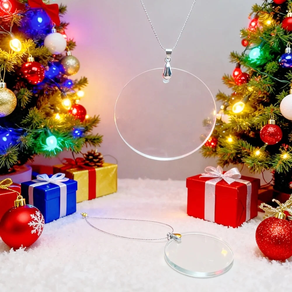 Blank K9 Crystal Glass Pendant Personalized Gifts Crystal Decoration Hanging Home Decor Laser Engraved Animal Print Christmas