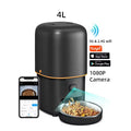 4L Automatic Smart Pet Food Dispenser Tuya WiFi Stainless Steel  Bowls 1080p HD Camera Video Pet Feeder with APP Remote Control