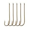 SNEDA 100PCS High Carbon Steel Circle Fishing Hooks Golden Size 12#-6/0# Shank Soft Lure Fishing Assist Hook