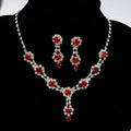 Fashion Rhinestones Tassel Necklace Delicate Full Diamond Necklace Set